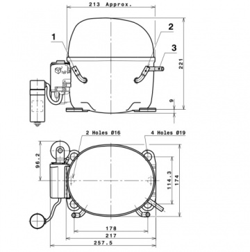 Compresor frigorific Cubigel MX23FB (R404A)